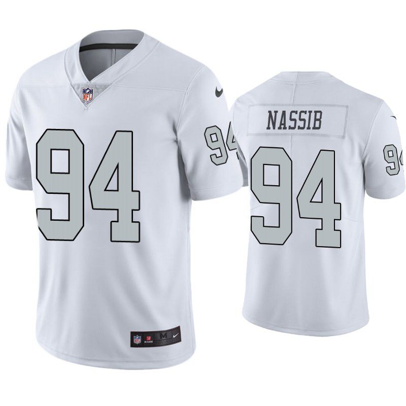 Men Oakland Raiders 94 Carl Nassib Nike White Color Rush Legend NFL Jersey